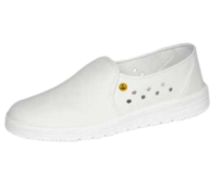 mocassin microfibre blanc